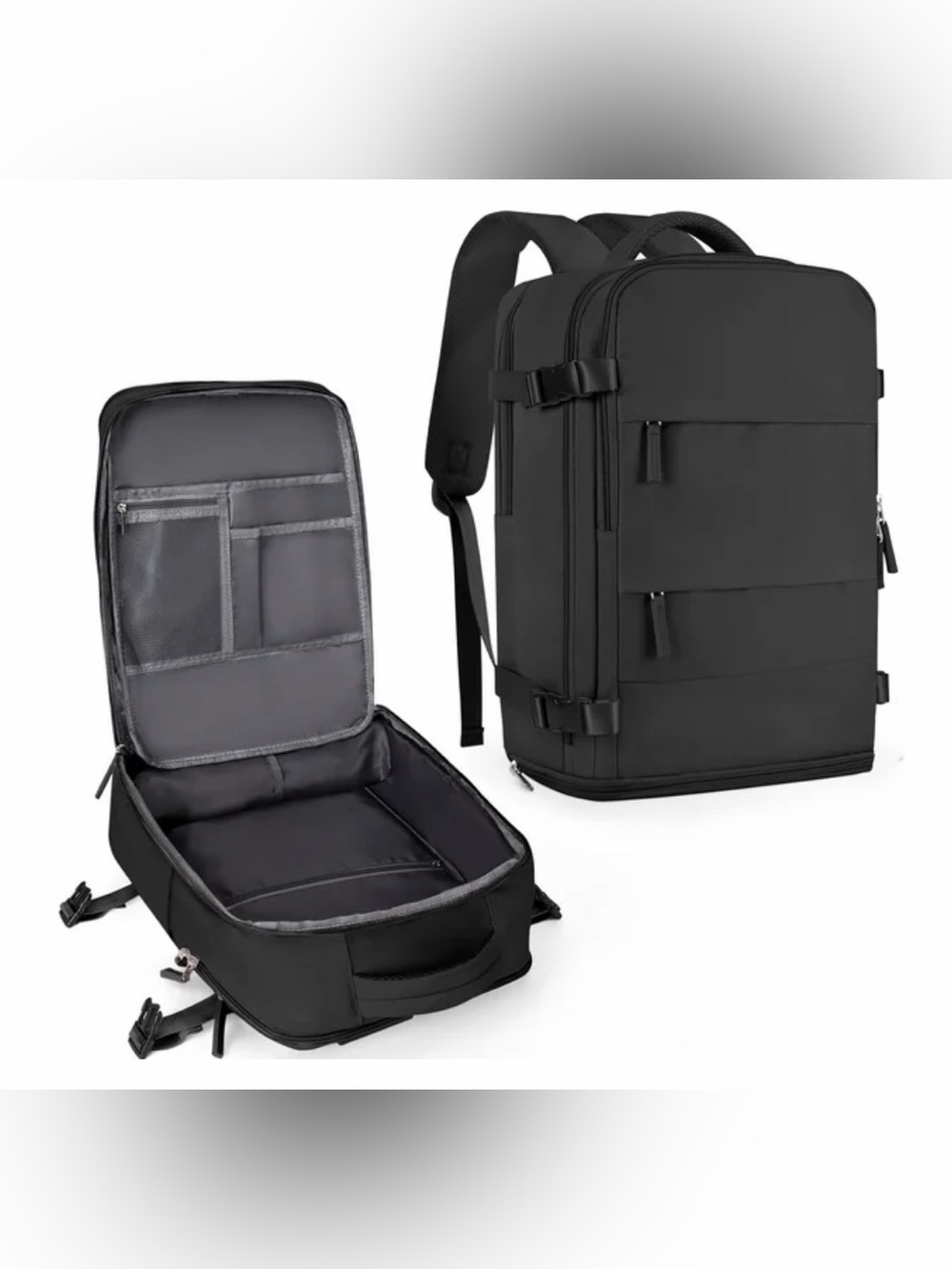 Black Lightweight Travel Backpack (NEW!)